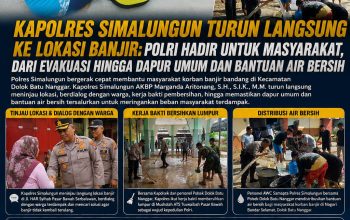 Polres Simalungun Salurkan Air Bersih dan Bantu Dapur Umum Korban Banjir