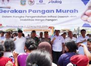 Bupati Taput Buka Gerakan Pangan Murah di Pasar Tarutung