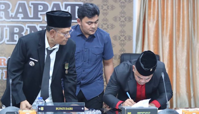 Bupati Dairi Dan DPRD Dairi Tandatangani Nota Kesepakatan Tentang Perubahan KUA-PPAS Tahun Anggaran 2026