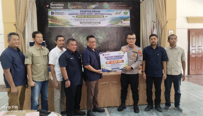 Kepedulian Sosial, PTPN IV Regional l Dlab 3 Salurkan TJSL Rp 353.9 Juta