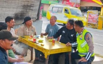 Ngopi Bareng Polantas, Satlantas Simalungun Rangkul Pengemudi Ojek