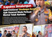 Kapolres Simalungun Ajak Generasi Muda Perangi Narkoba